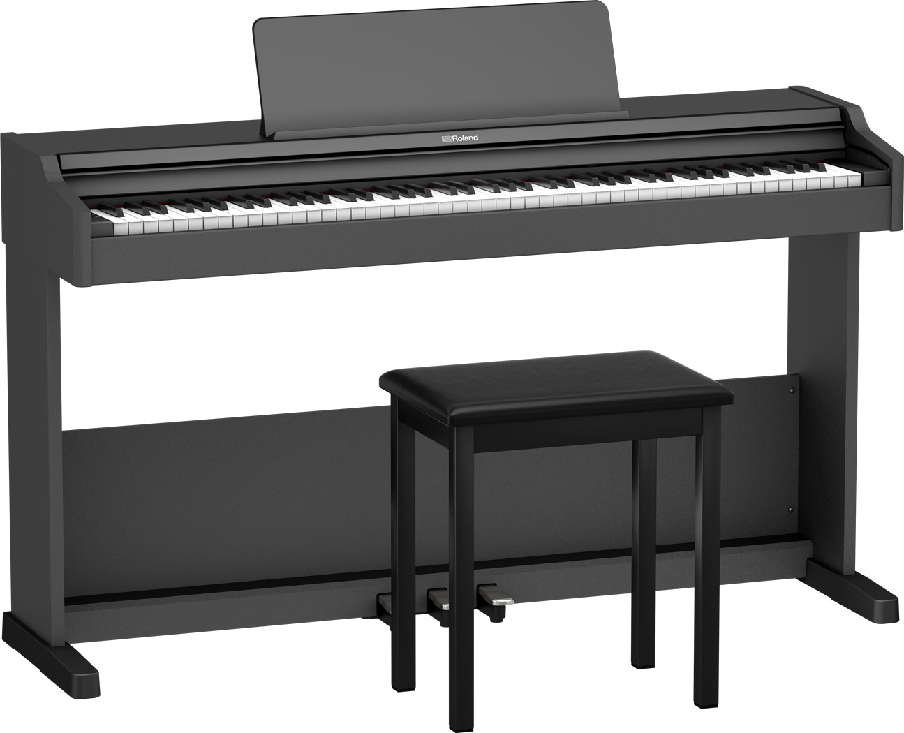 Caractéristiques      Un piano domestique pour les budgets limités, avec les meilleurs sons et la meilleure jouabilité de sa catégorie     Un look de piano droit traditionnel, compact et attirant     Une grande expressivité grâce à la fameuse technologie SuperNATURAL Piano Roland     Un toucher et une réponse authentiques de piano à queue acoustique grâce au clavier PHA-4 Standard à 88 touches     Une interface de commandes simple et directe pour une utilisation intuitive     Un système de haut-parleurs stéréo intégré produisant un son riche et plein     256 notes de polyphonie qui vous permettent de jouer des pièces complexes sans faire aucun compromis     La connexion à un smartphone ou une tablette pour jouer sur vos morceaux préférés et travailler avec des applis de musique MIDI     Contrôlez les fonctions du RP107 et plongez-vous dans les cours grâce à l'appli compagnon Roland Piano     Des pédales forte, douce et de soutien pour appliquer les techniques évoluées     Une double prise casque, et un mode Twin Piano pour jouer en duo avec un ami ou un professeur     Le couvercle intégré coulisse pour protéger le clavier lorsqu'il n'est pas utilisé     Des ports USB pour la connexion à un ordinateur ou une mémoire de stockage RP107 PIANO DIGITAL numerique